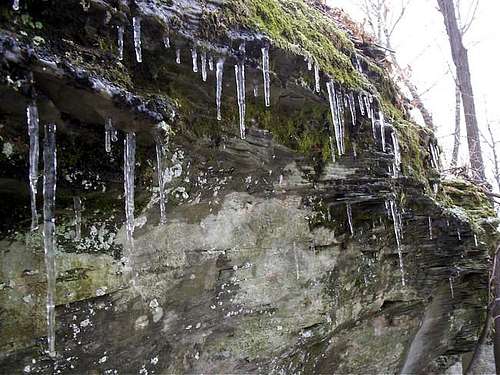 Ice cicles on the descent of...