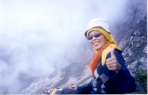 at the summit of Mount Gede
