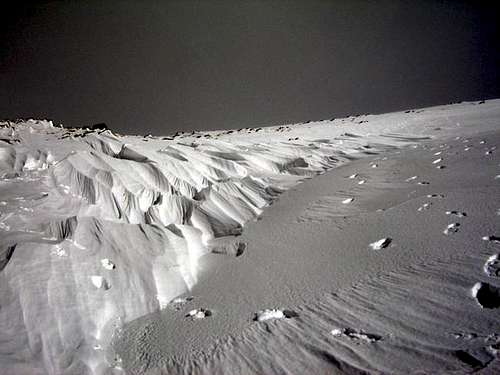 Peculiar snow formations on...