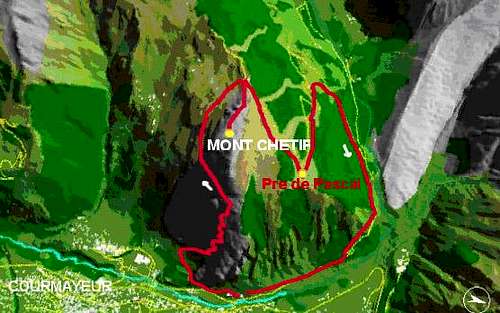 Chetif route map