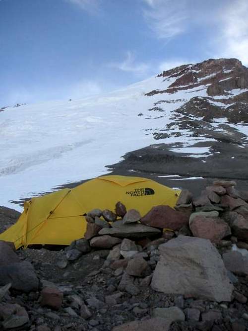 Our tent at Camp 2 (19,200')...