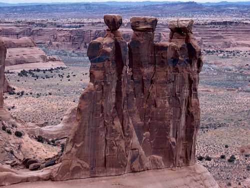 East face of Three Gossips as...