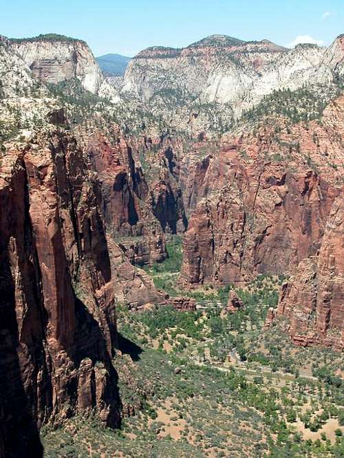 View from Angels Landing to...
