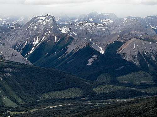 Mount Smuts (left), the Fist...