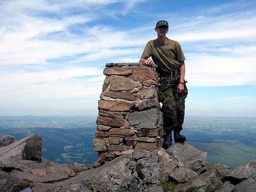 The summit trig point and me...