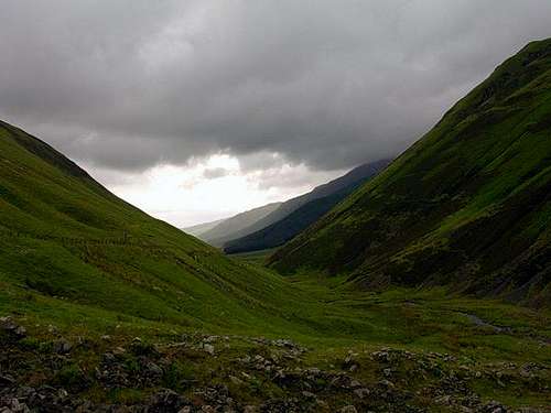 The deep walls of Moffat Dale...