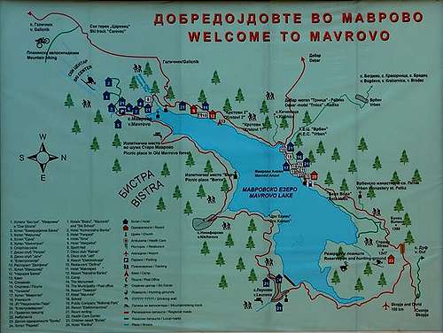 Map of Mavrovo Lake and...