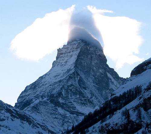 A funny cloud at the Matterhorn