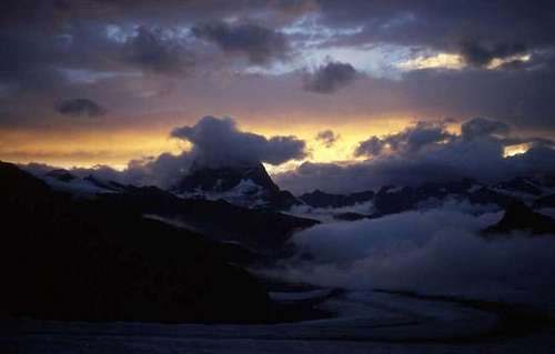 The Matterhorn at the evening...