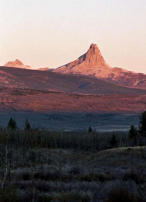 Chief Mountain in the early...