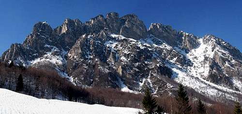 view of Pasubio near the Pian...