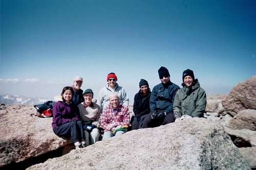 IU Trekkers summit of Longs...