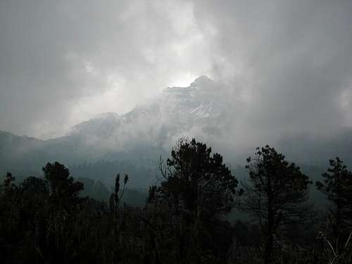 Iztaccihuatl as seen on a...