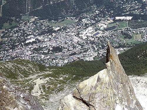 Looking down on Chamonix from...