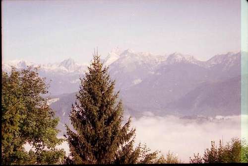 Triglav massif from above the...