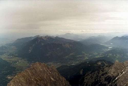 View from Zugspitze to the...