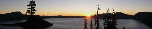 Crater lake Sunset