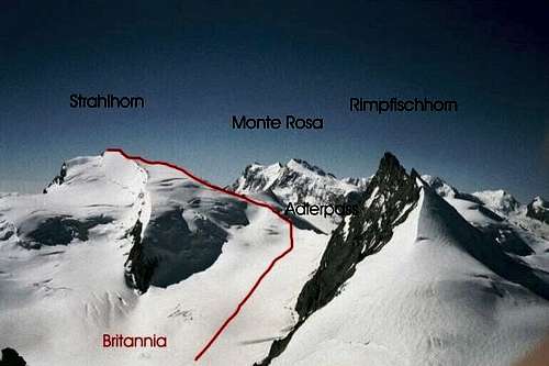 Strahlhorn with normal route...