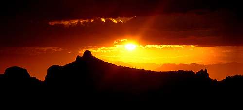 Silhouette Sunset at Thimble Peak