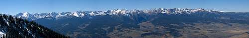 Panorama of the Gore Range from Ute Peak