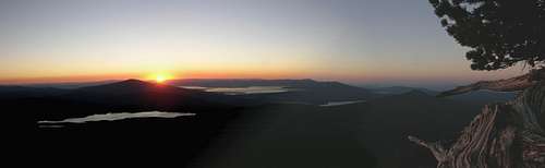 Sunrise Panorama Near the Summit of Mount McLoughlin
