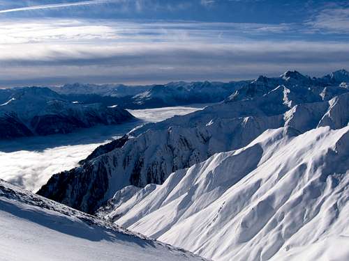 View into Oetztaler Alpen