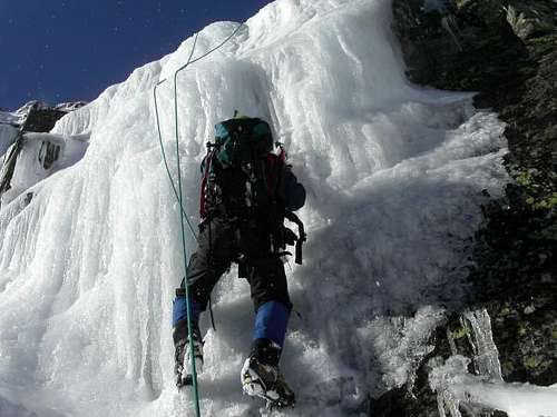 ice climbing in Tuckerman...