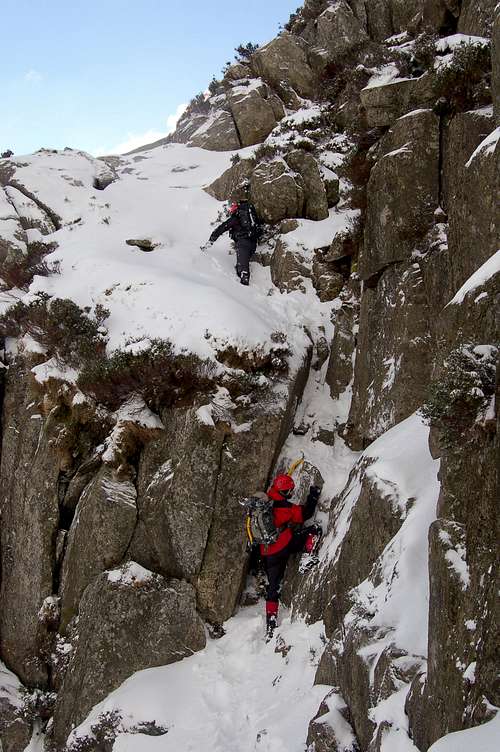 Tryfan's North Ridge in Winter