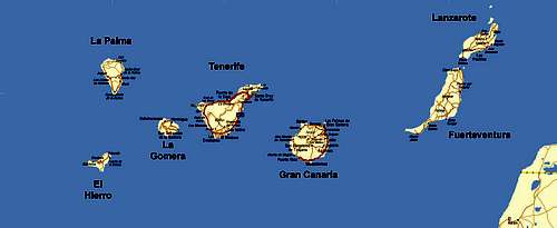 Overview Map of the Islas Canarias