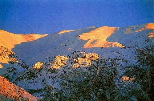 Mount Tochal from Tehran,...