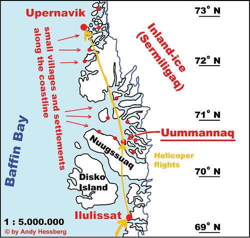 Map of Uummannaq area