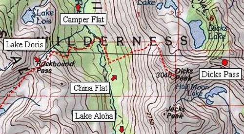 Topo of part of the route.