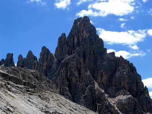 Monte Paterno from Rifugio Locatelli.7/2005