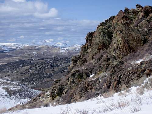 Rooster Comb Summit Ridge with Owyhee Background