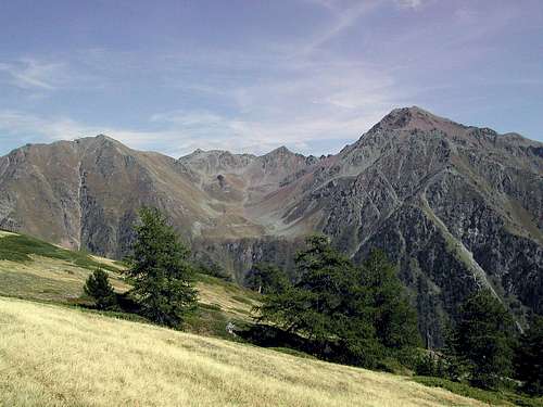 Western view of Monte Rosso di Vertosan