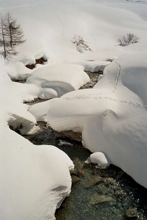 Snow covered River