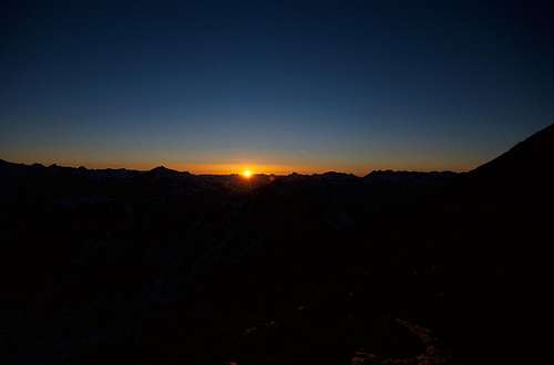 Sunset on Savoie Mountains