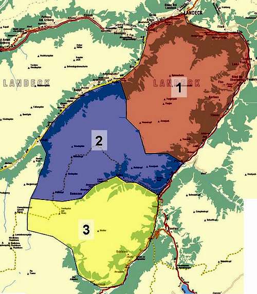 Overview Map of the Samnaun Group