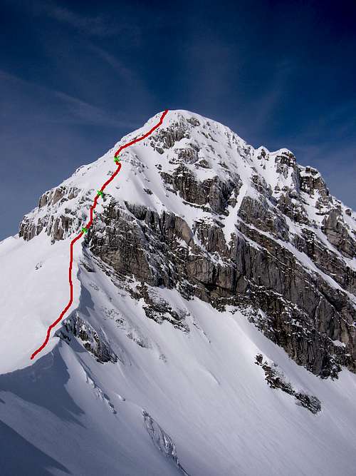 Winter route to Pizzo Cefalone