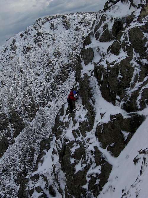 Mixed climbing on Great Carrs Old Man group
