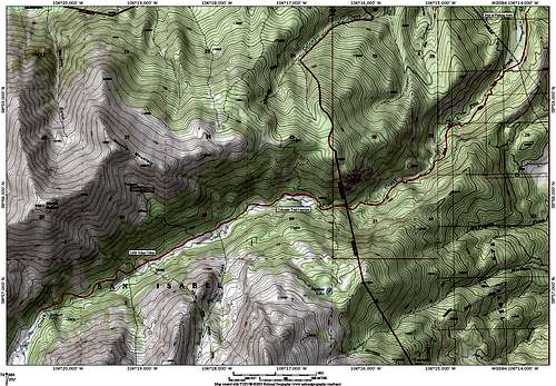 Pine Creek Approach Trail Map