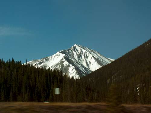 Torrey's Peak as seen from the Bakersville Exit on I-70