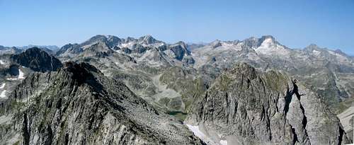 Panoramic view from the Summit of Grand Barbat