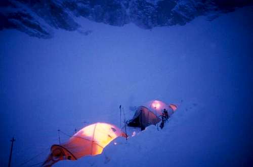 Winter camp under the...