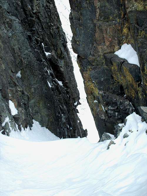 Looking Down Crazy Couloir