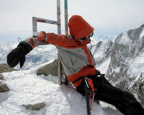 Blasphamous Summit Pose - Mont Blanc du Tacul