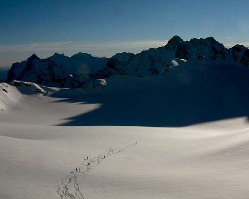 First Tracks from Monchjochhutte
