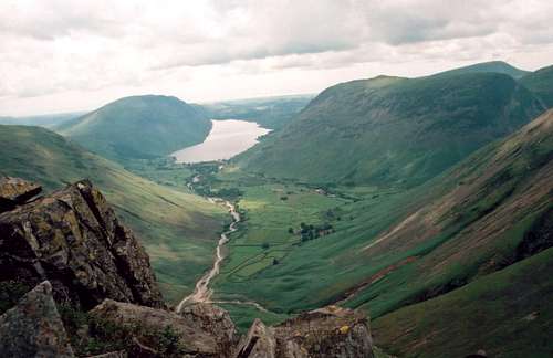 Looking down on Wasdale