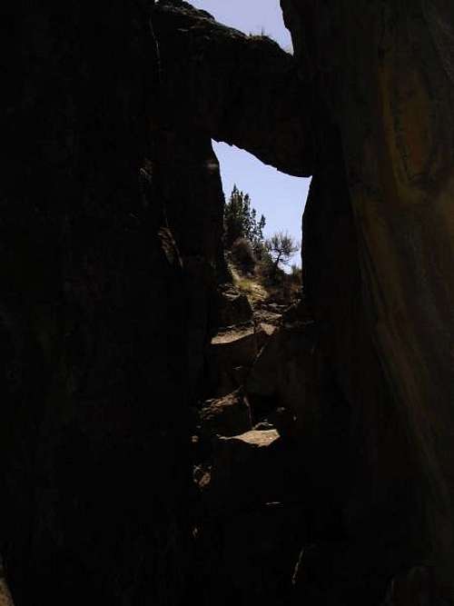 Silhouetted Chock Stone