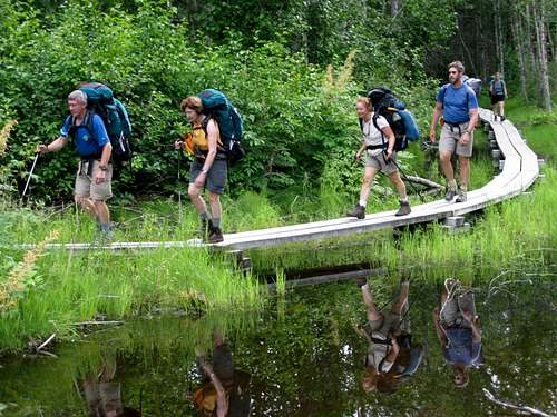 Boardwalks on the Chilkoot Trail